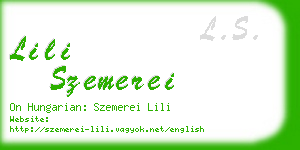 lili szemerei business card